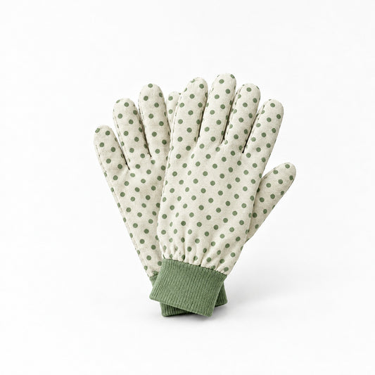 Polka Dot Gardening Gloves