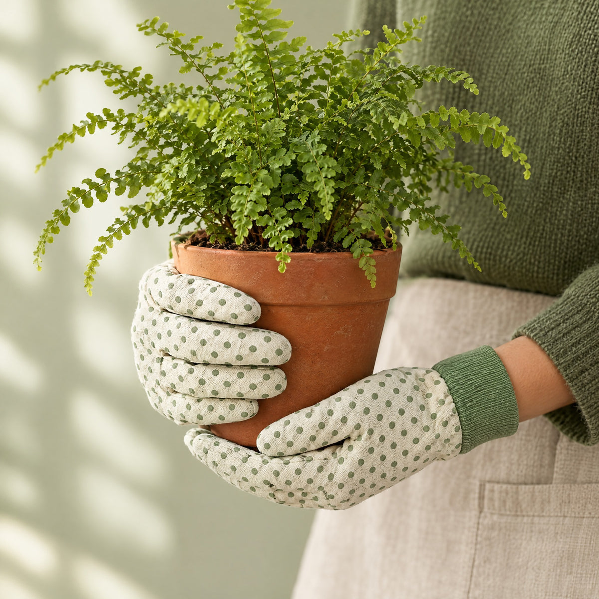Polka Dot Gardening Gloves